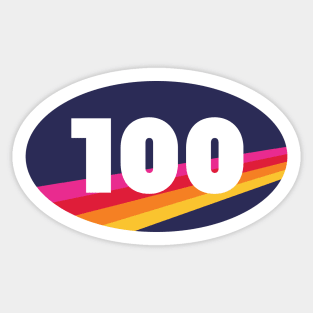 100 Mile Trail and Ultra Running Bright Colors Sticker